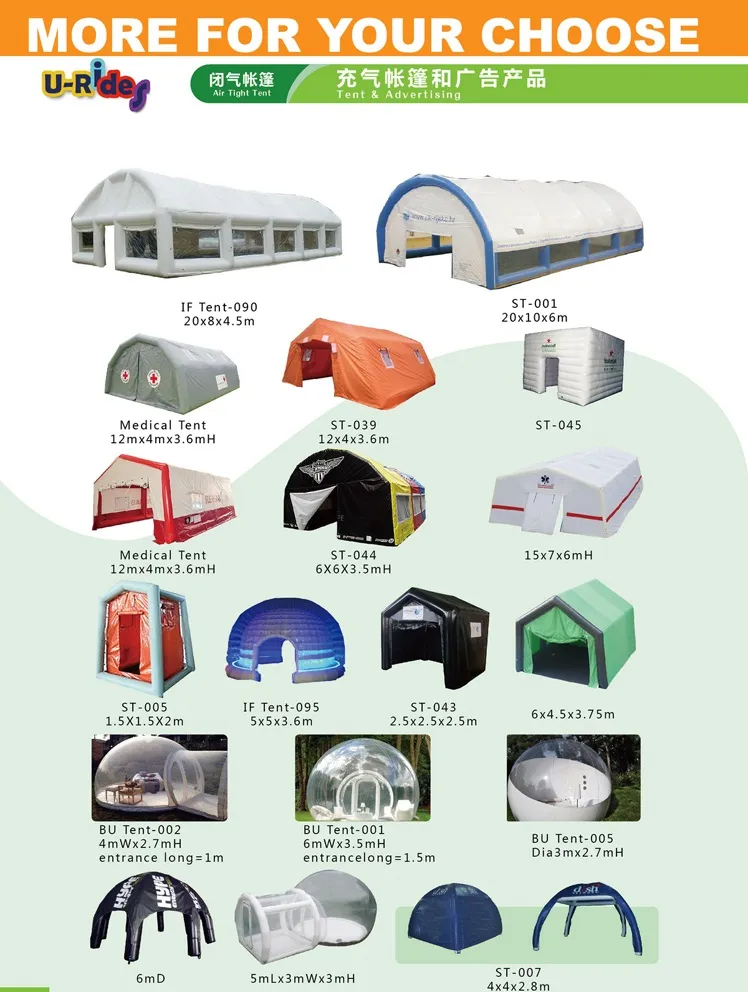 Durable and thick Transparent PVC Clear Inflatable Lawn Tent Bubble Tent For Outdoor rental business use