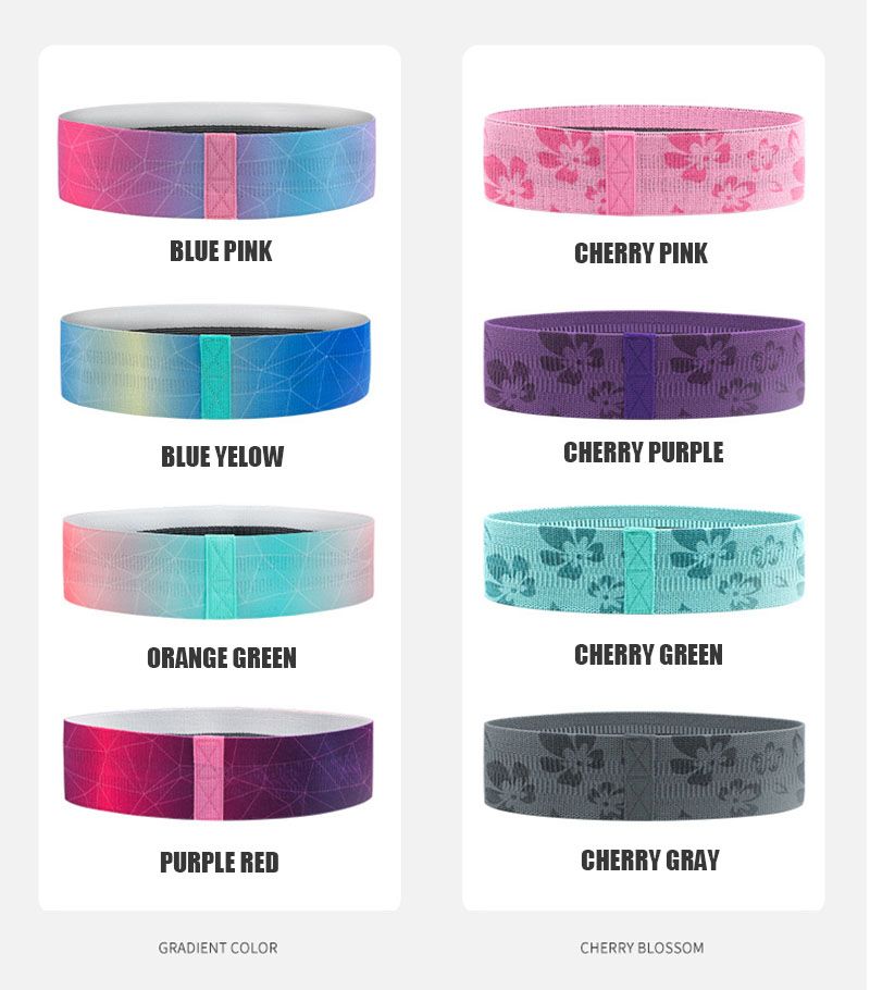 Durable Customise Colour Hip Resistance Band with Gradient Effect