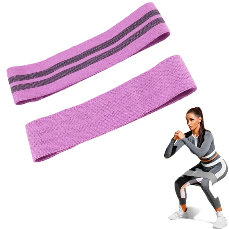 Durable Fabric Cotton Yoga Resistance Bands Exercise Fitness Booty Bands of 3 Levels