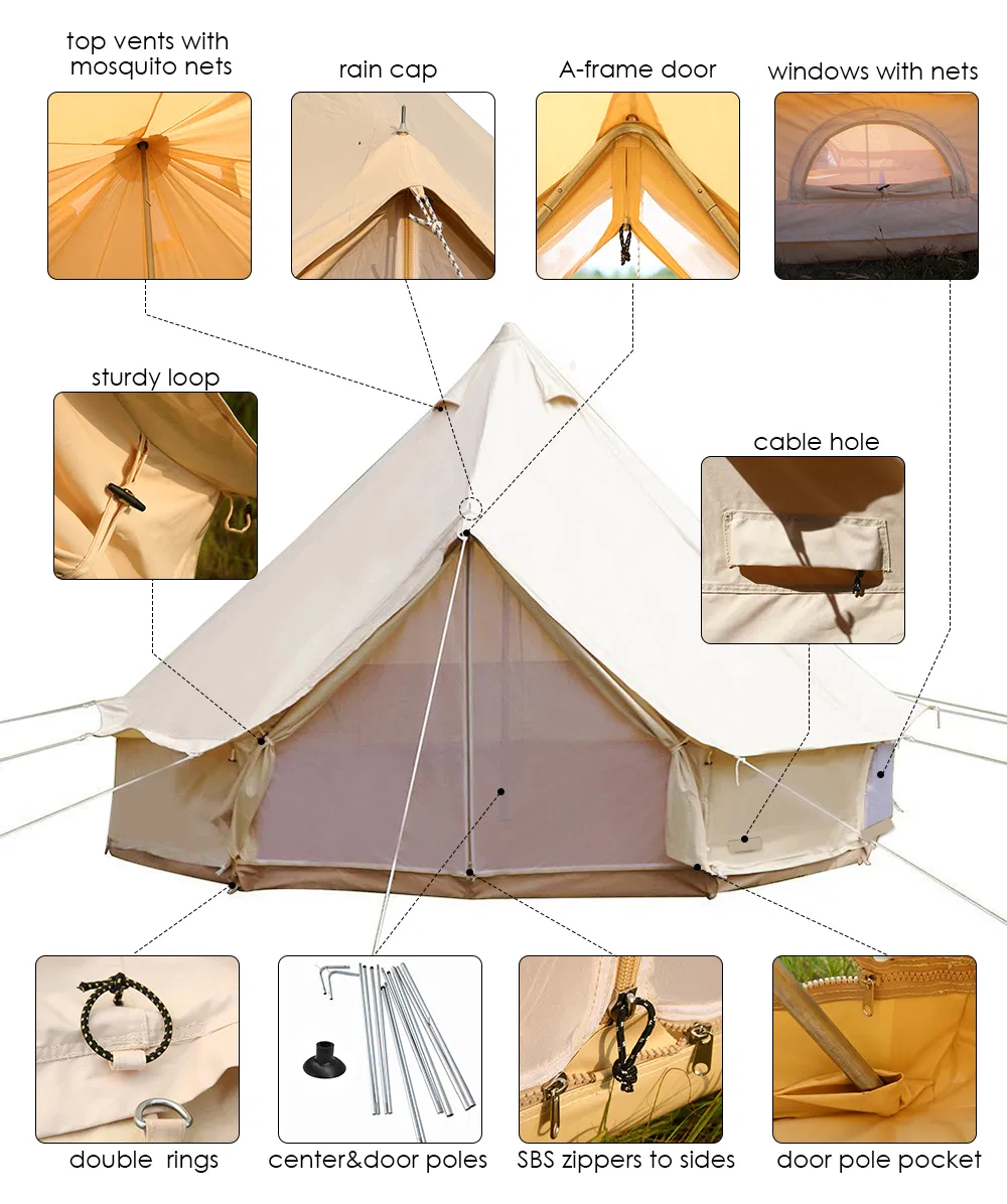 Durable Outdoor Glamping Bell Tent