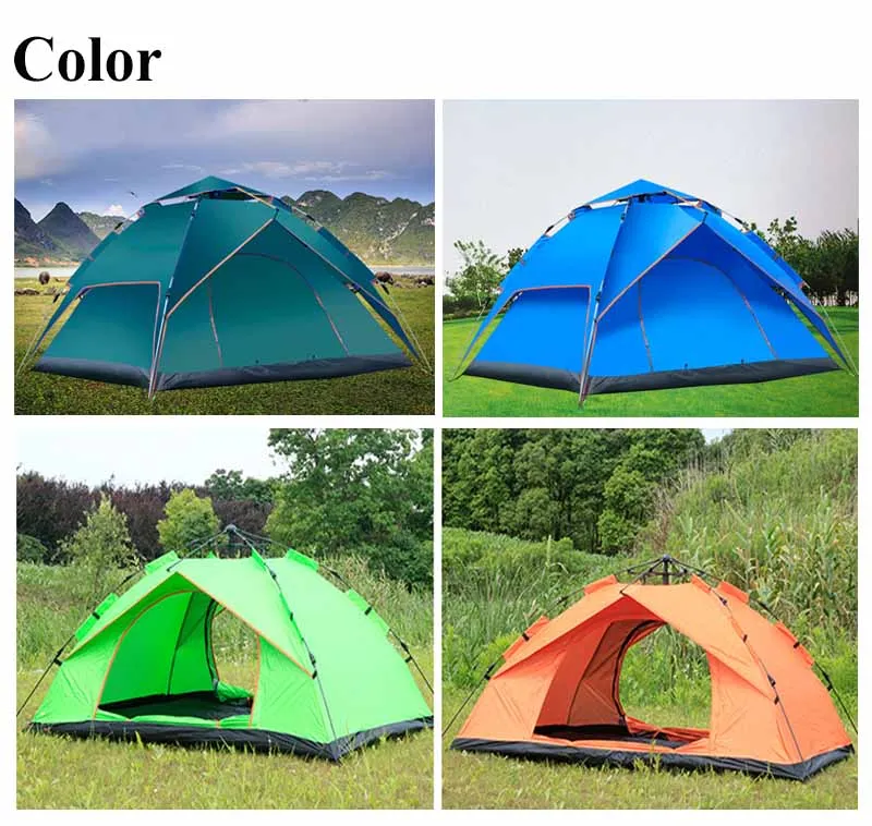 Easy Instant Automatic Pop up 4 Person Double Layers Camping Outdoor Waterproof Tents