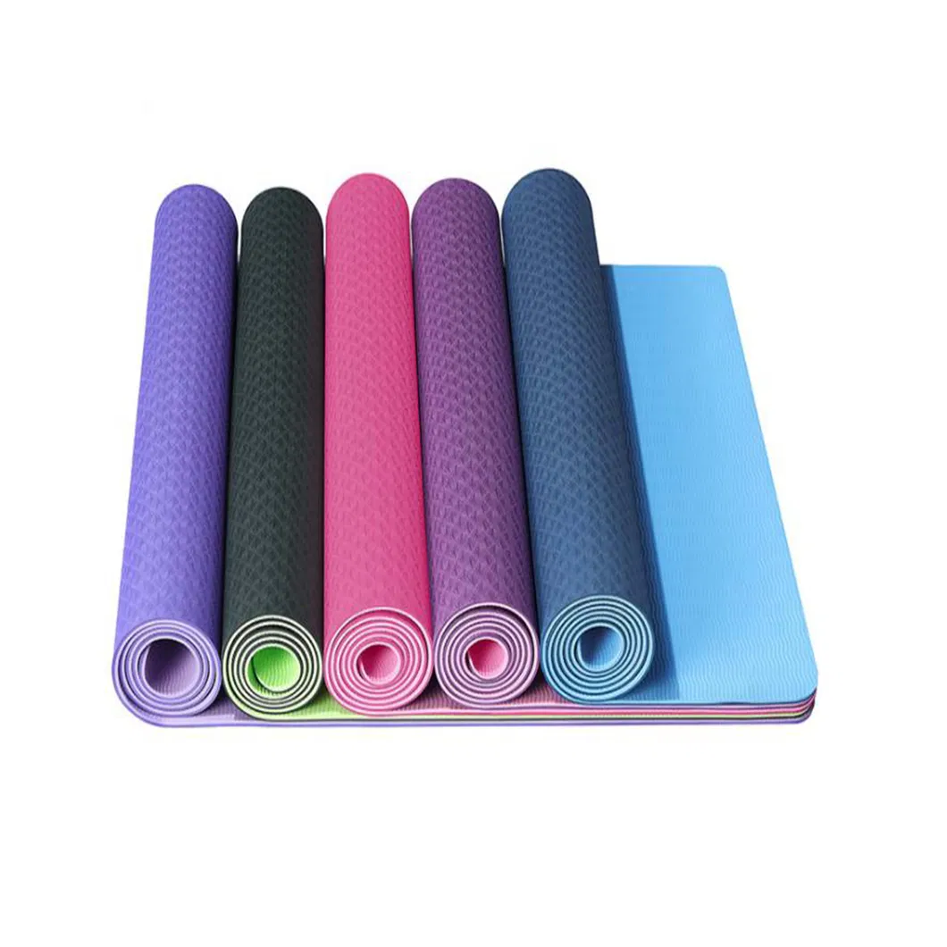 Eco Friendly Anti-Slip 183cm*61cm*6mm TPE Yoga Mat