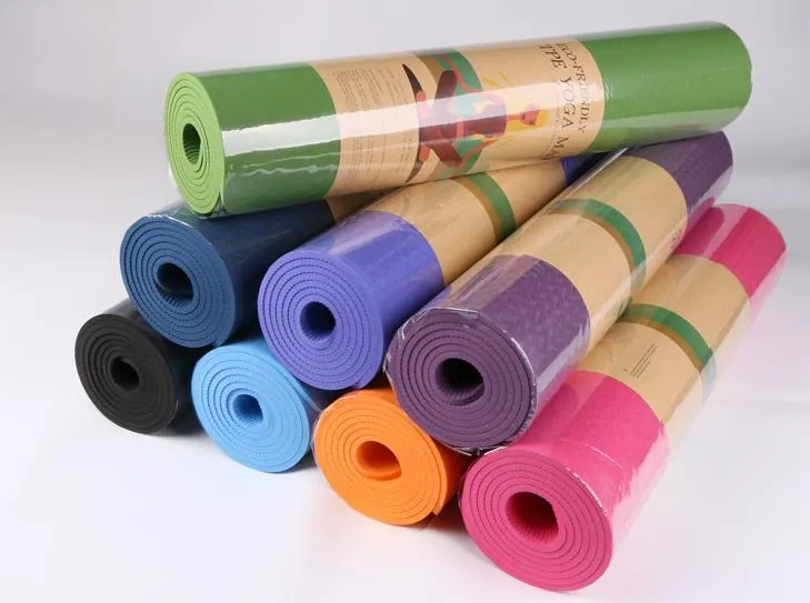 Eco Friendly Anti-Slip 183cm*61cm*6mm TPE Yoga Mat