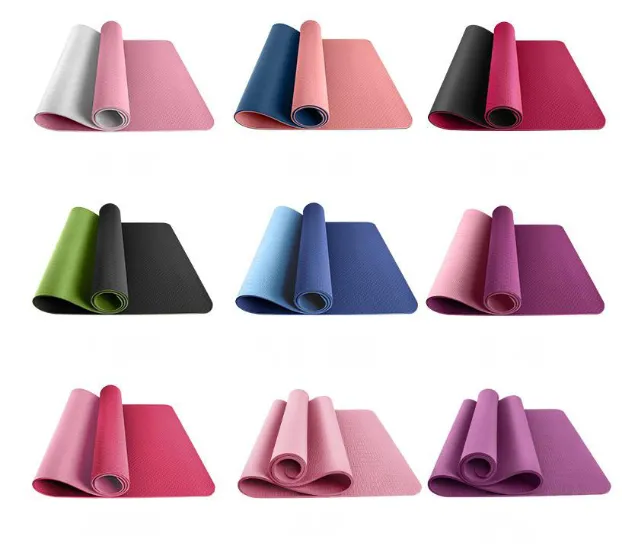 Eco Friendly Anti-Slip 183cm*61cm*6mm TPE Yoga Mat