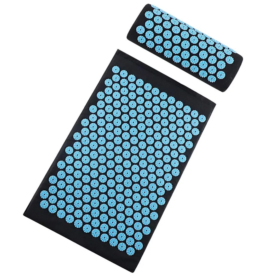 Eco Friendly Body Balancer Relaxation Muscle Fitness Health Yoga Massage Acupressure Mat with Pillow House Mat Home Spiky Massage Mat Relieve Stress Pain