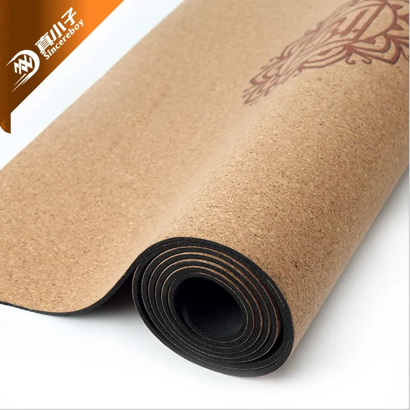 Eco Friendly Chakra Natural Rubber Cork Yoga Mat