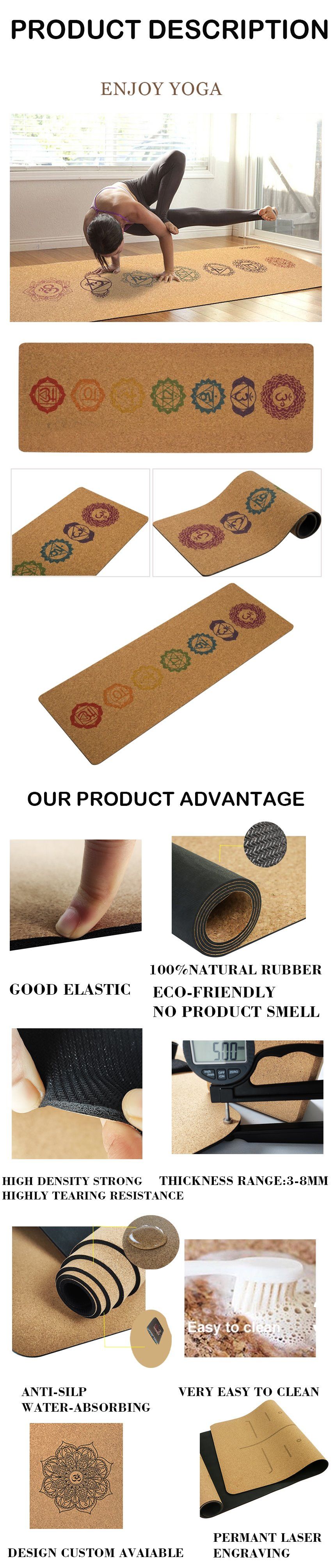 Eco-Friendly Cork Yoga Mat, Organic Cork & Natural Rubber Mat for Earth and Health