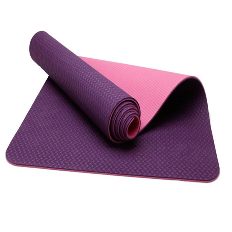 Eco Friendly Durable Private Label Organic Custom Logo Print TPE Yoga Mat, Cheap Thick Fitness Foldable Travel Exercise Yoga Mat