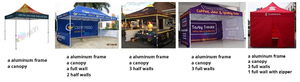 Economic Durable Folding Exhibition Promotion Canopy Tent With Full Color Printing