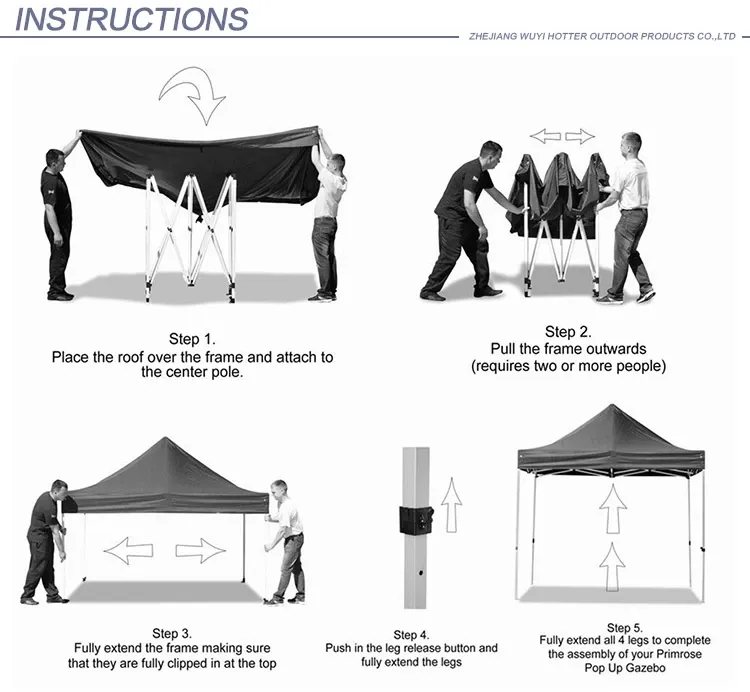 Economic Durable Folding Exhibition Promotion Canopy Tent With Full Color Printing