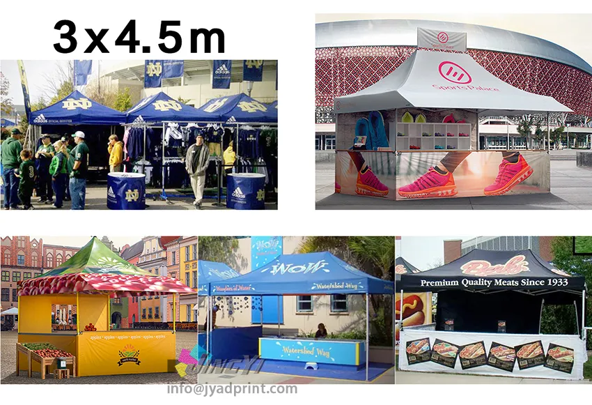 Economic Durable Folding Exhibition Promotion Canopy Tent With Full Color Printing