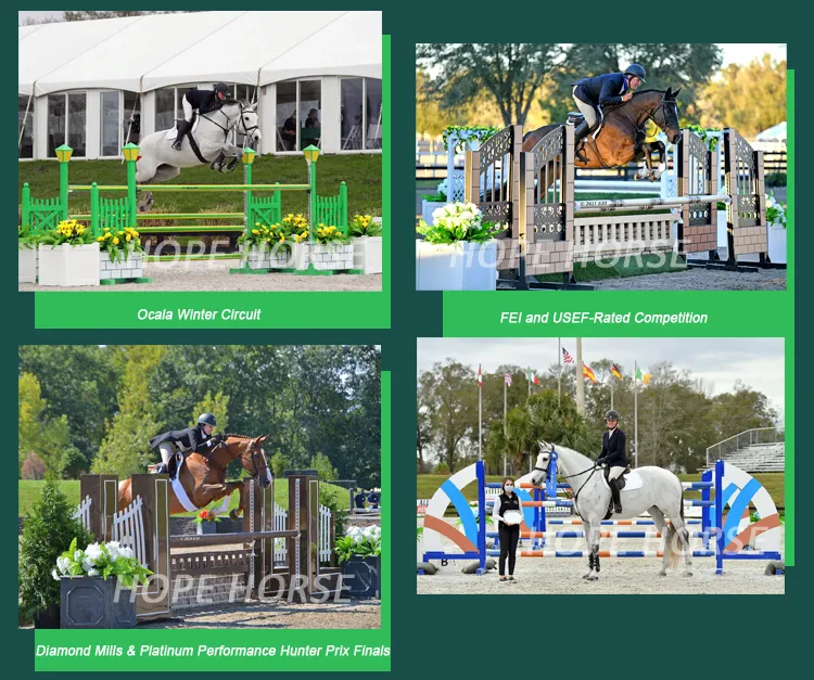 Equine Jumping Wings Customized Design Aluminum Horse Jumping for Show Jumps