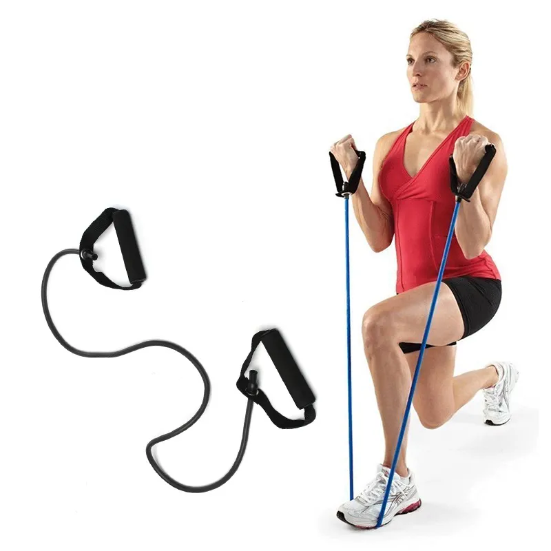 Exercise Bands Yoga Stretch Rope with Handles for Body Workout Fitness Resistance Rope Puller