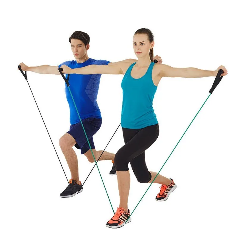 Exercise Bands Yoga Stretch Rope with Handles for Body Workout Fitness Resistance Rope Puller