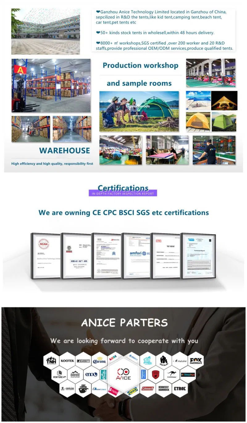 Factory Camping Tent 3-4 Person Pop up Waterproof Outdoor Tents Portable Hihg Quality Family Tent