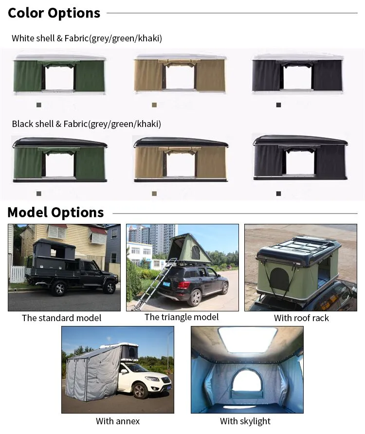 Fiberglass Hard Shell Car Top Roof Tent Campers Traliers