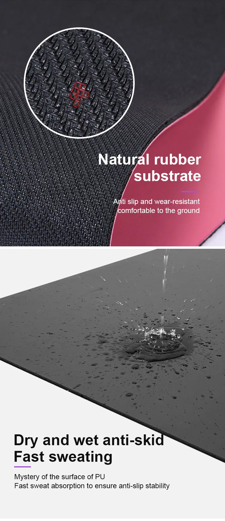 Fitness Mat Gym Fitness Mat High Quality PVC Vinyl Yoga Fitness Mat for Gym at Low Price PU Yoga Mat