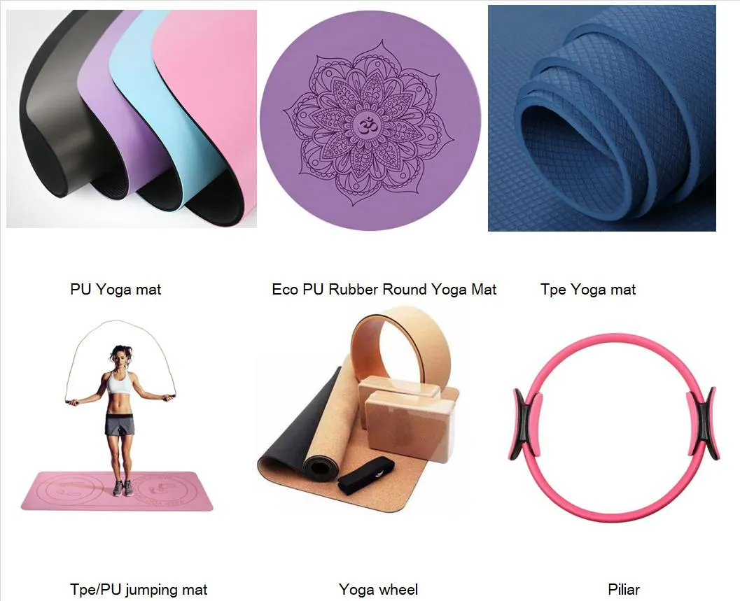 Fitness Mat Gym Fitness Mat High Quality PVC Vinyl Yoga Fitness Mat for Gym at Low Price PU Yoga Mat