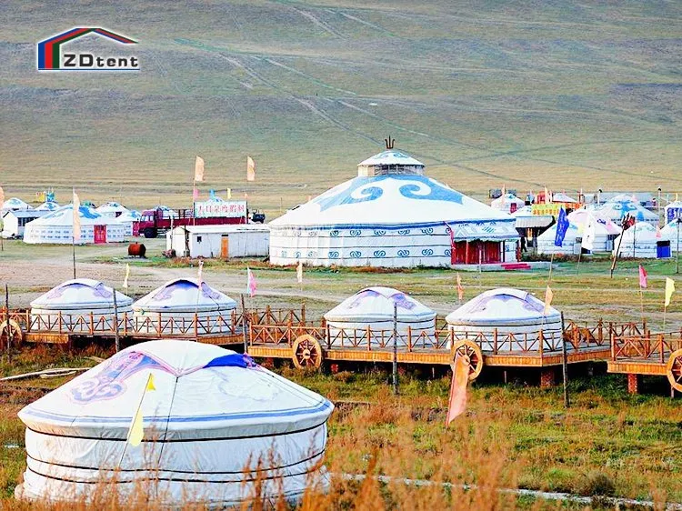 High Quality 30sqm Bamboo Mongolian Yurt Tent for Outdoor Events