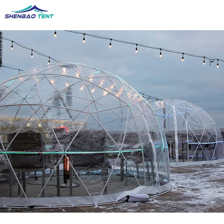 High Quality Outdoor Garden Igloo Dome Tent Outdoor PVC Igloo Geodesic Dome Tent