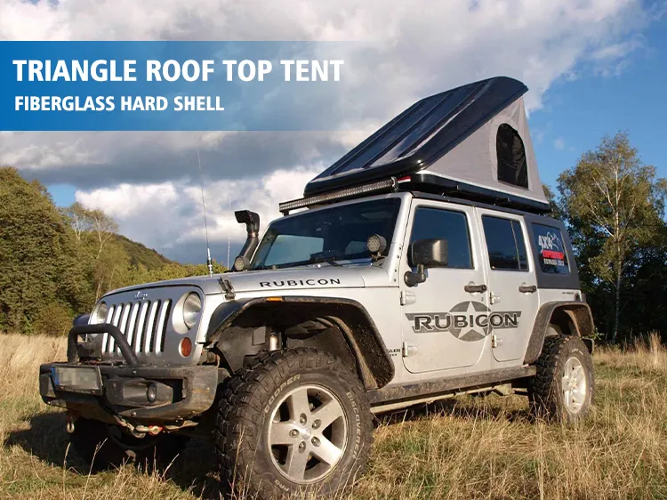 High Quality SUV Camping Fiberglass Hard Shell Triangle Car Roof Top Tent