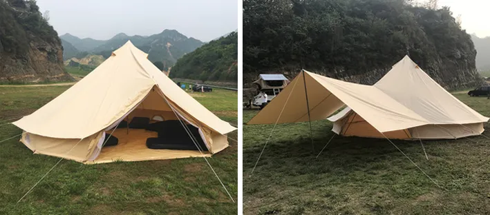 High Quality Waterproof Luxury Bell Tents Camping Mongolian&Nbsp; Bell&Nbsp; Tent