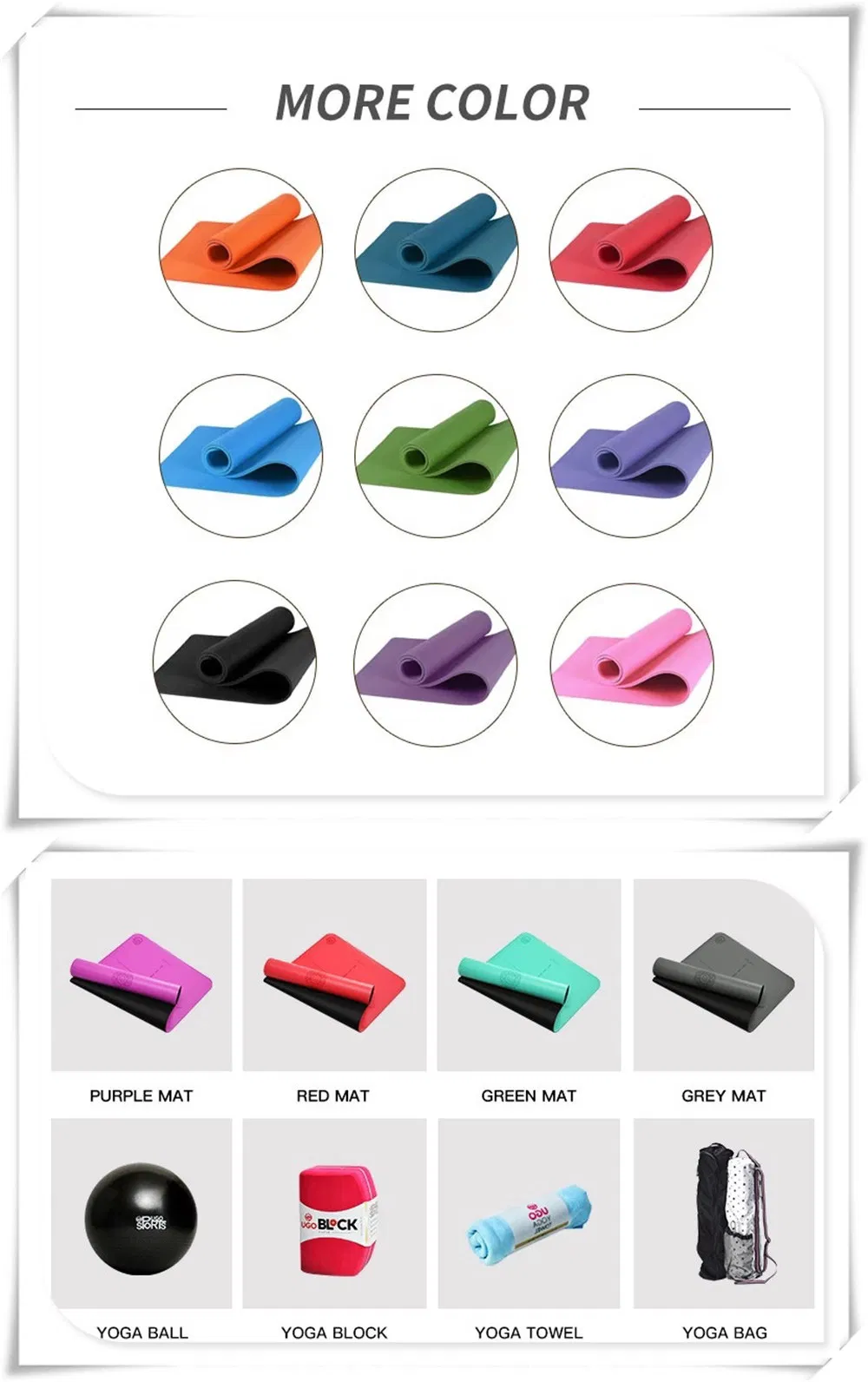 Hot Sale Customize Logo PU Leather Yoga Mat Rubber Eco-Friendly Durable Reversible Anti Slip Organic Yoga Mat