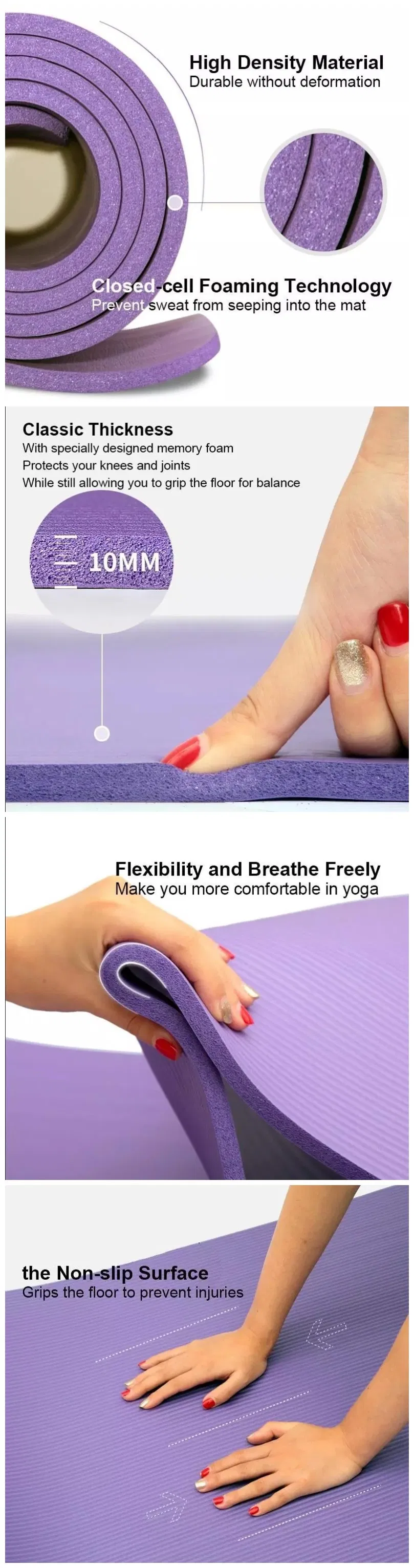 Hot Sale Customize Logo PU Leather Yoga Mat Rubber Eco-Friendly Durable Reversible Anti Slip Organic Yoga Mat