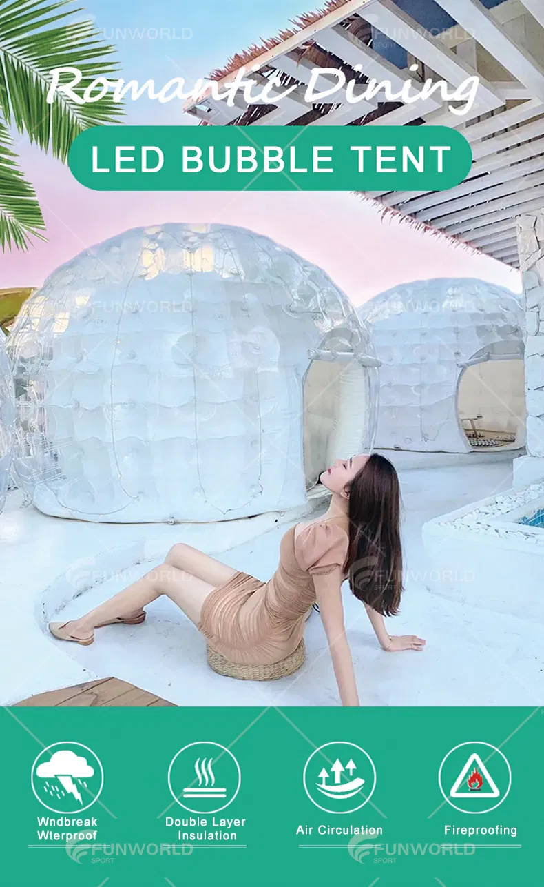 Hot Sale LED Light Inflatable Bubble Tent Igloo for Sale