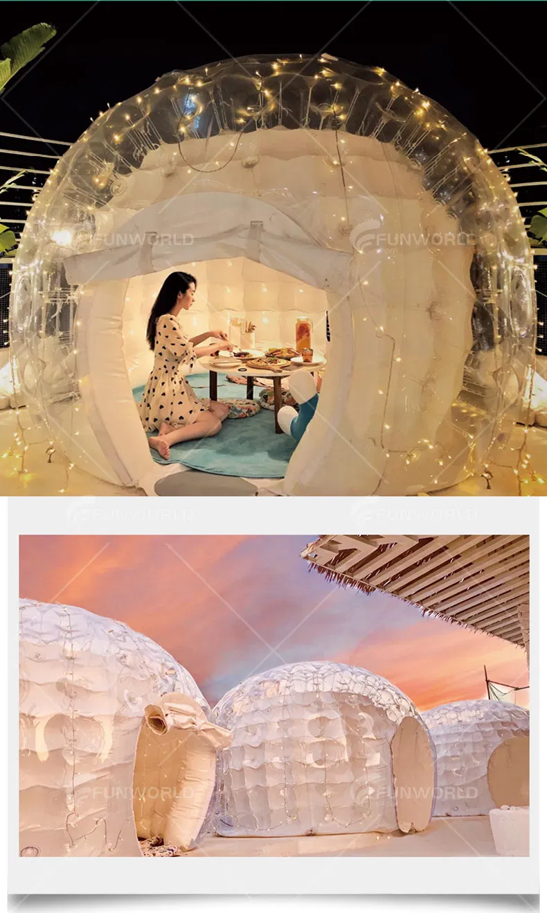 Hot Sale LED Light Inflatable Bubble Tent Igloo for Sale