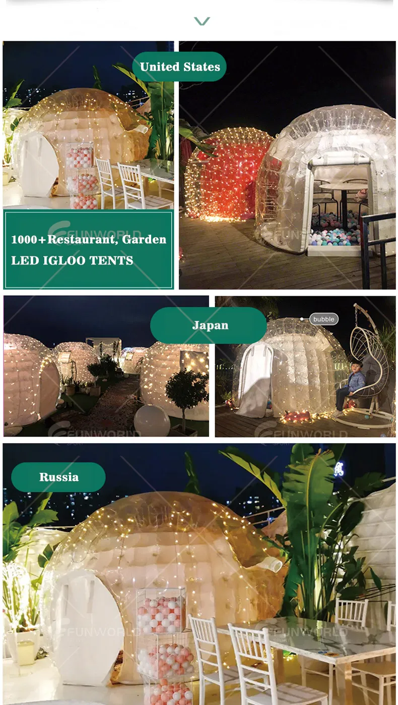 Hot Sale LED Light Inflatable Bubble Tent Igloo for Sale