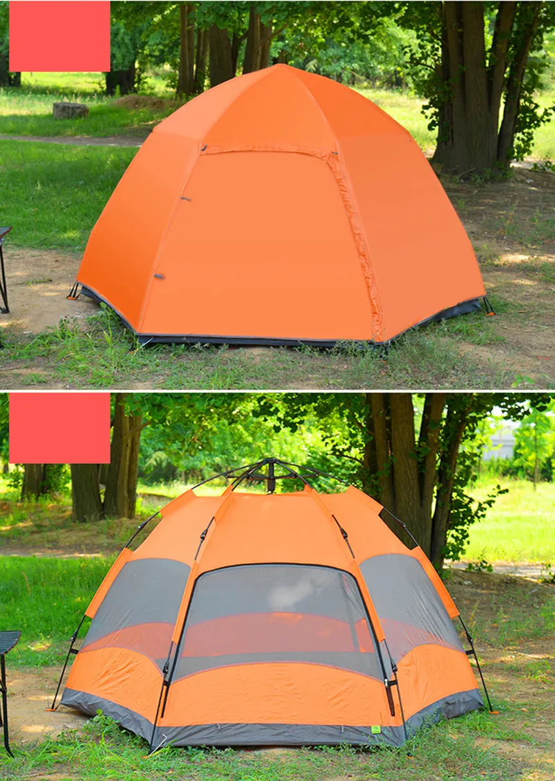 Instant Pop up Tent Family Camping Tent, 4-5 Person Portable Tent Automatic Tent Waterproof Windproof for Hiking, Camp Tent 4 Season Large Family Dome Esg15118