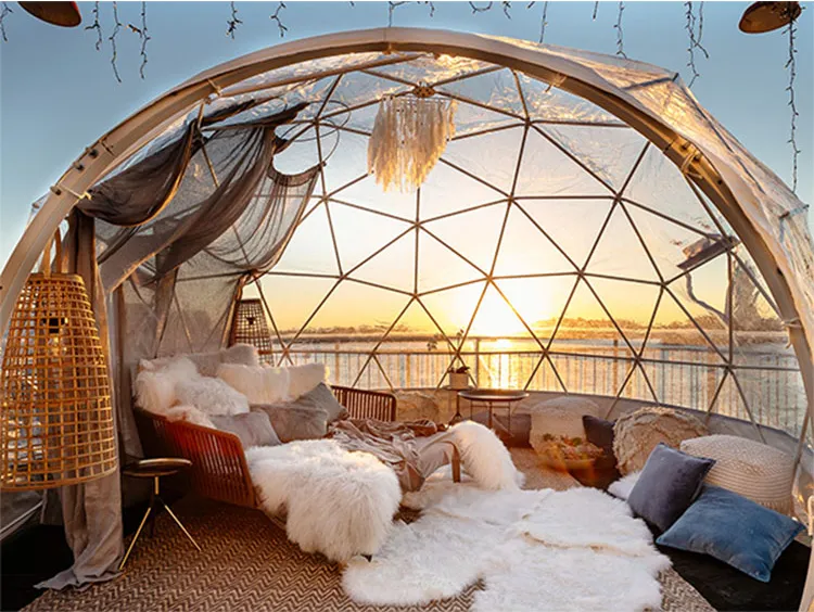 Luxury Outdoor Resort Glamping Geodesic Dome Tent