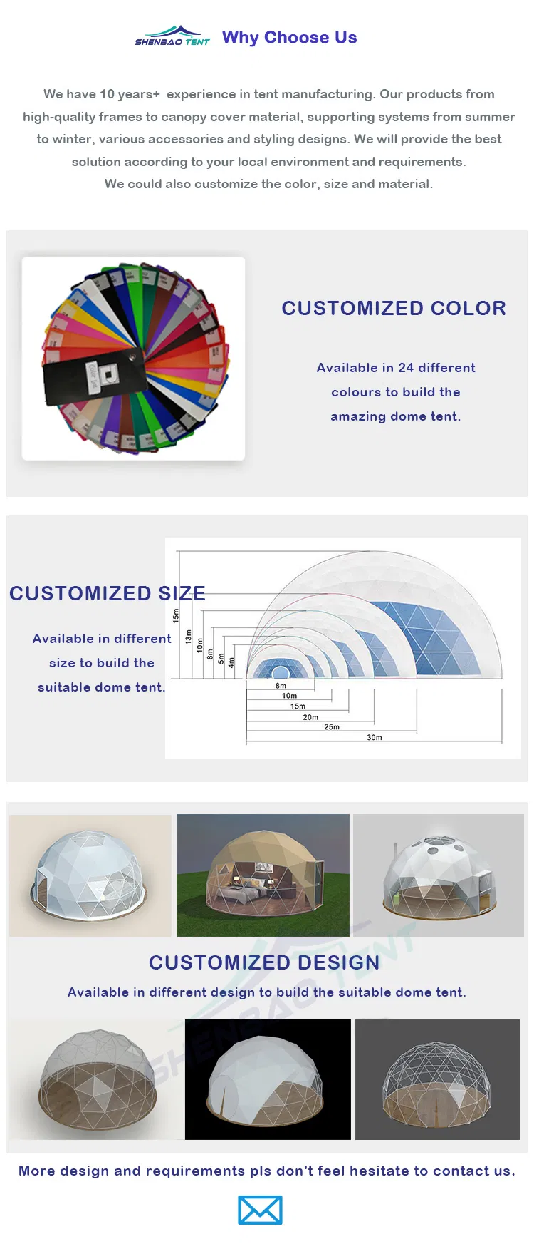 Luxury Outdoor Resort Glamping Geodesic Dome Tent