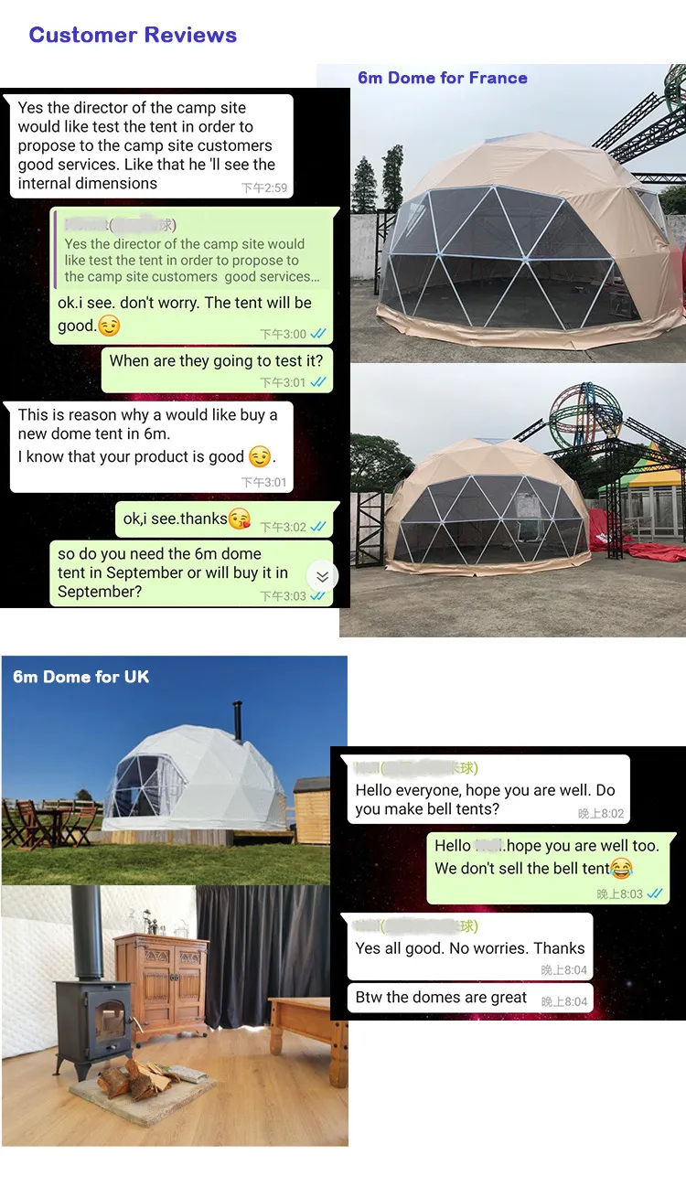 Luxury Outdoor Resort Glamping Geodesic Dome Tent