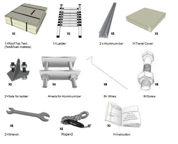 Luxury Pop up Skyview Car Roof Top Tent Light Weight Pop up Car Roof Tent Wtih High Quality