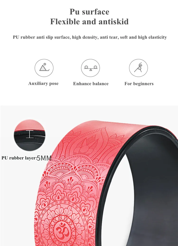 Massage Body Pilates Roller Gym Workout PU Balance Yoga Wheel