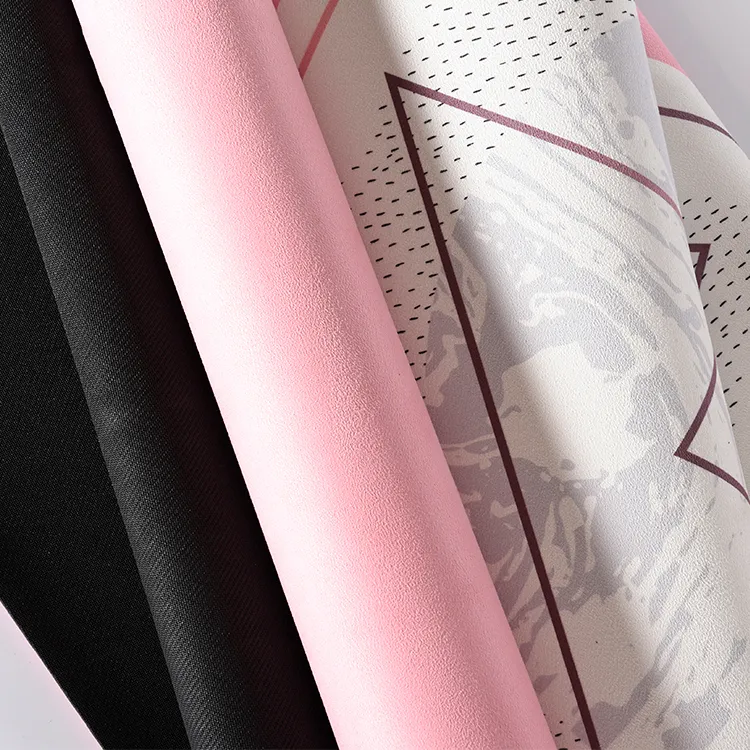 Natural Rubber Printed Suede Yoga Mat Non Slip Eco Friendly 72 X 24 Inch, Thick 1/8inch Fitness Exercise Mat for Pilates