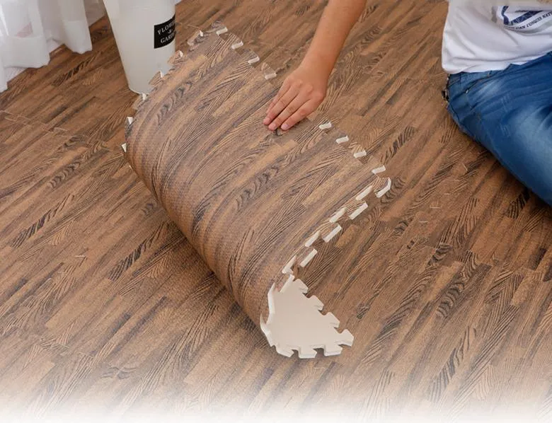 New Arrival 4PCS Simulated Wood Grain Foam Mat EVA Puzzle Pat 60*60