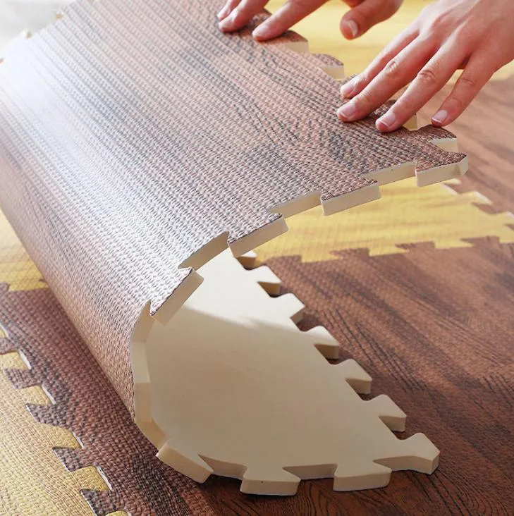 New Arrival 4PCS Simulated Wood Grain Foam Mat EVA Puzzle Pat 60*60