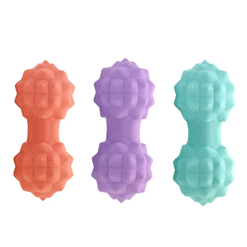 New Design Non-Toxic Eco Friendly TPR Double Peanut Massage Ball Roller Lacrosse Ball DIP Tissue Spiky Ball