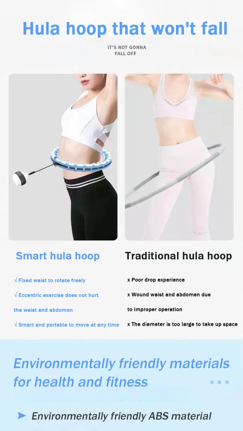 New Fashion Health Weighted Hu La Circle Indoor Smart Fitness Gymnastics Hula Ring Hoop