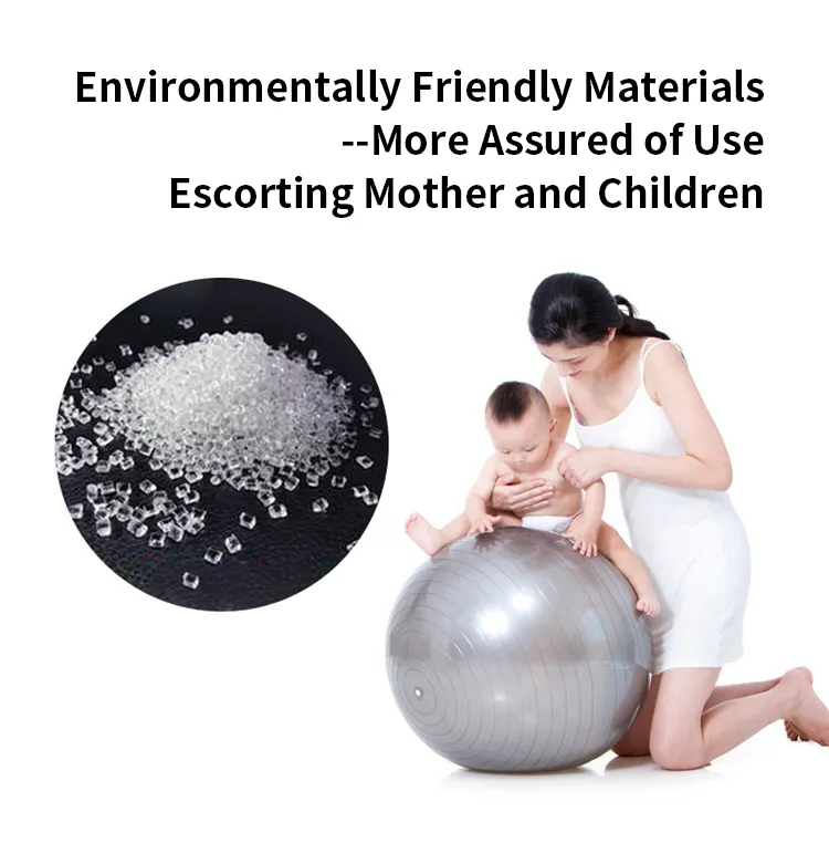 Non-Toxic Anti Burst & Non-Slip Inflatable PVC Exercise Stability Yoga Balance Ball, Eco Friendly Yoga Ball