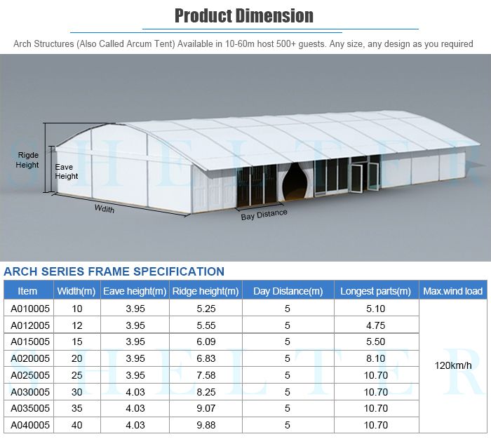 Outdoor Aluminum Luxury Arcum Wedding Party Marquee Tent