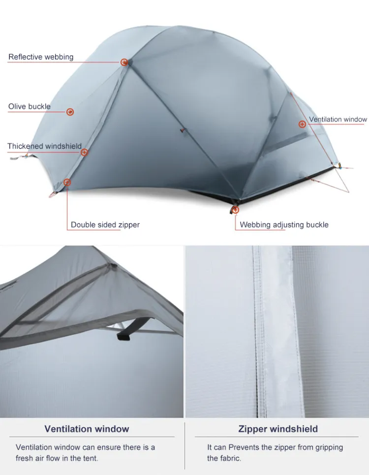 Outdoor Camping Waterproof Instant Pop up 3-4 Person Large Family Tent Double Layers Automatic Party Tent