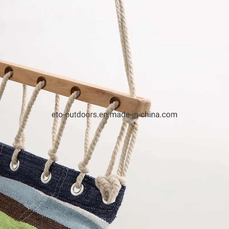 Outdoor Hanging Rope Chair Cotton Padded Swing with Armrest