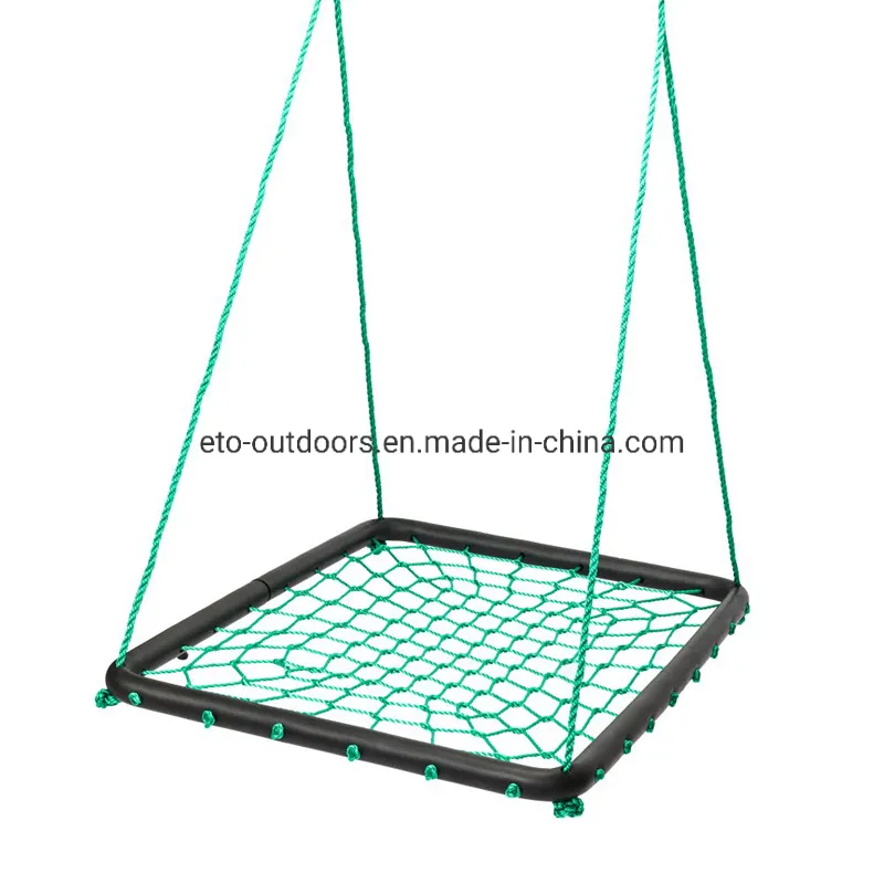 Outdoor Indoor Tree Net Swing for Kids Square Rope Swing Bed Swing Seat Children Toy