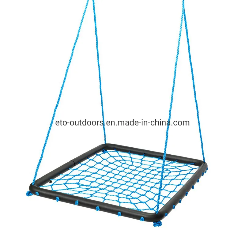 Outdoor Indoor Tree Net Swing for Kids Square Rope Swing Bed Swing Seat Children Toy