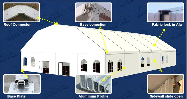 Polygon Roof Marquee Tent for Tennis Court in Size 25X60m 25m X 60m 25 by 60 60X25 60m X 25m