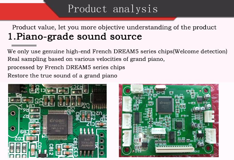 Portable 88 Keys Electric Standard Touch Keyboard China MIDI Digital Piano
